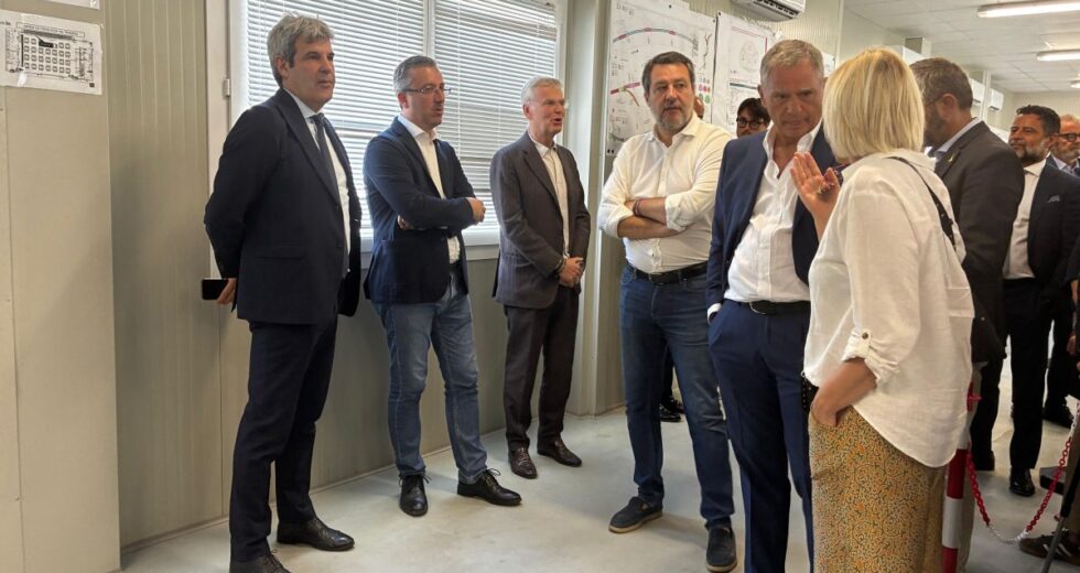 Anas, sopralluogo Salvini al cantiere del Raccordo tra Autostrada A4 e Valtrompia