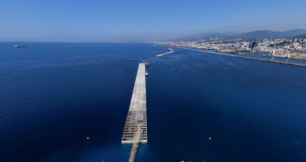 Webuild, la nuova Diga Foranea di Genova raggiunge 1,5 chilometri di lunghezza