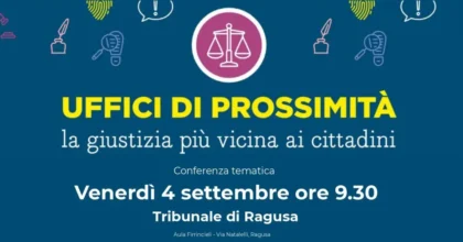Uffici di Prossimità, parte da Ragusa il ciclo di incontri nei tribunali siciliani