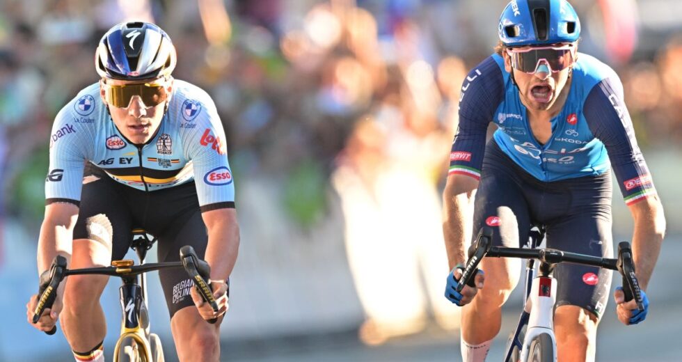Evenepoel campione d’Europa, beffato per un soffio Ciccone