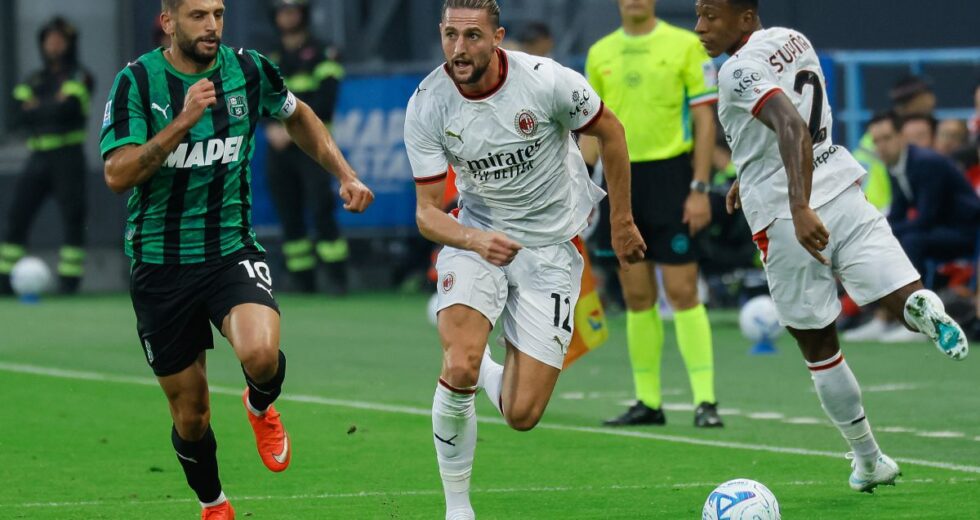 Odenthal risponde a Rabiot, al Mapei Stadium Sassuolo-Milan 1-1